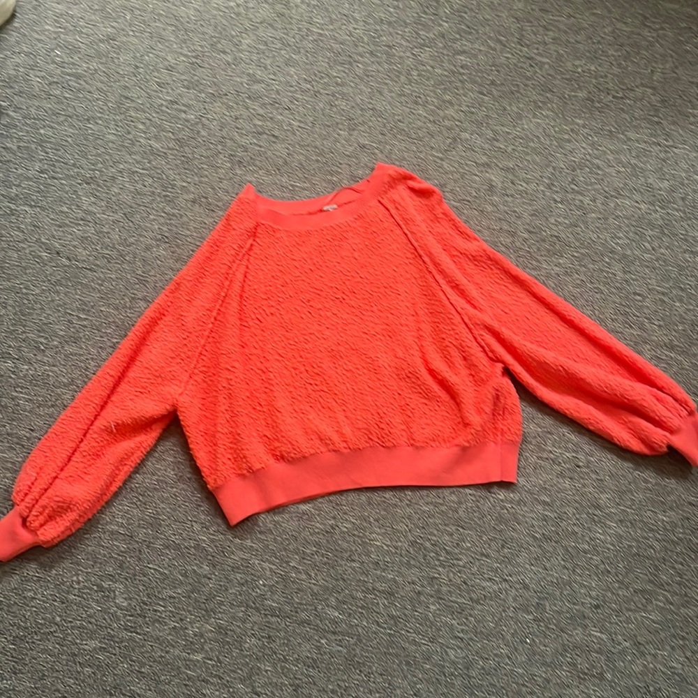Coral textured Free People Sweater